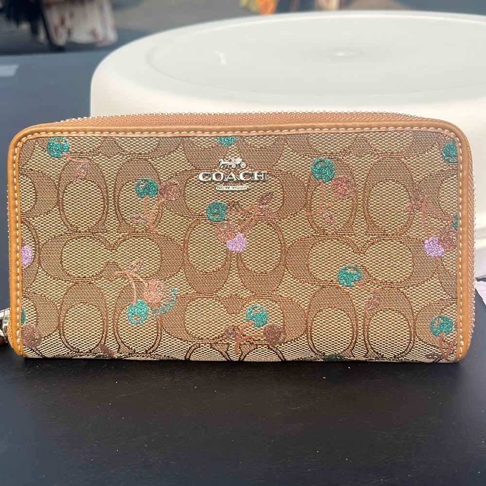 Coach Large Wallet with Cherries